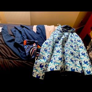 Bape hoodie and jacket